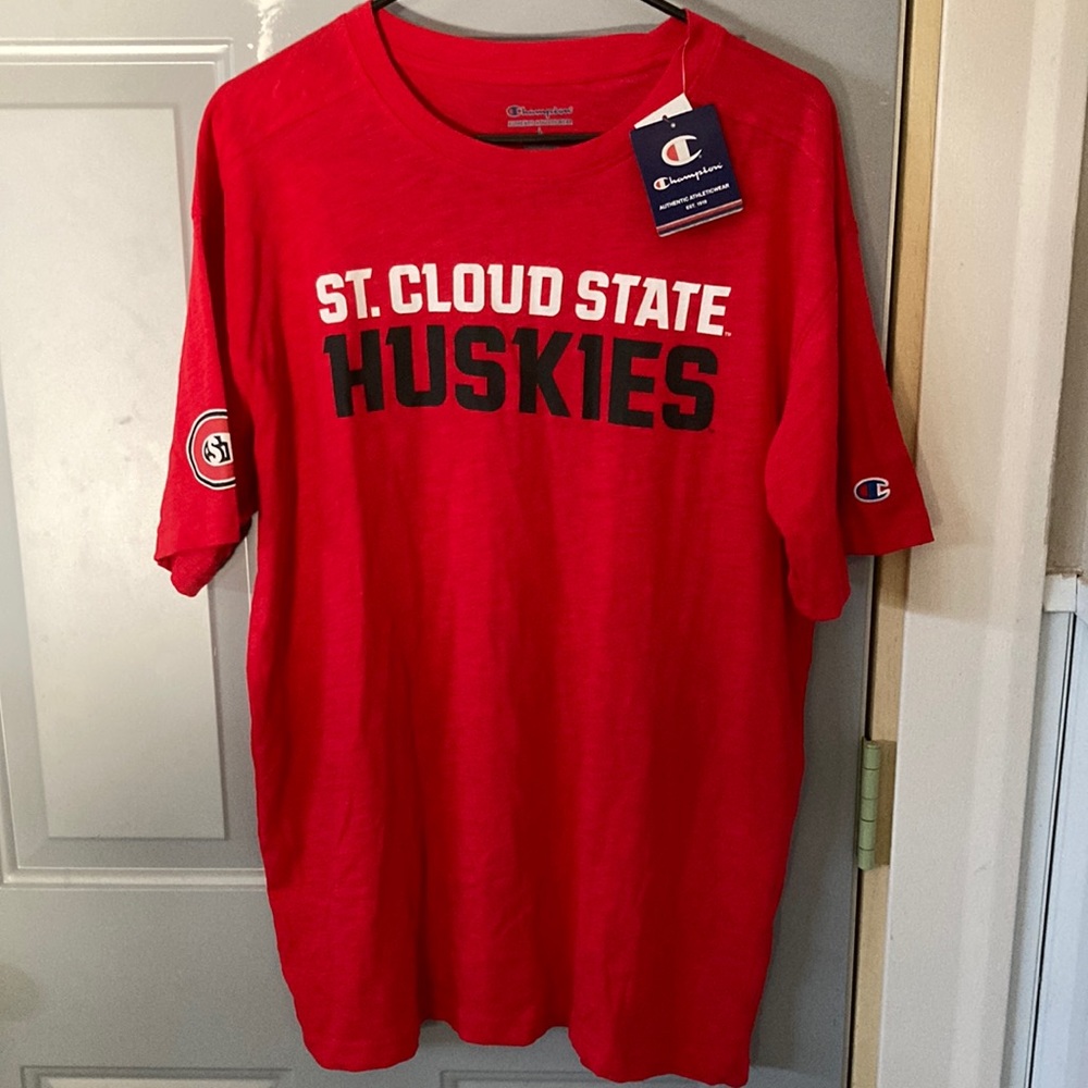 Red, St. Cloud State University, Champion T-Shirt